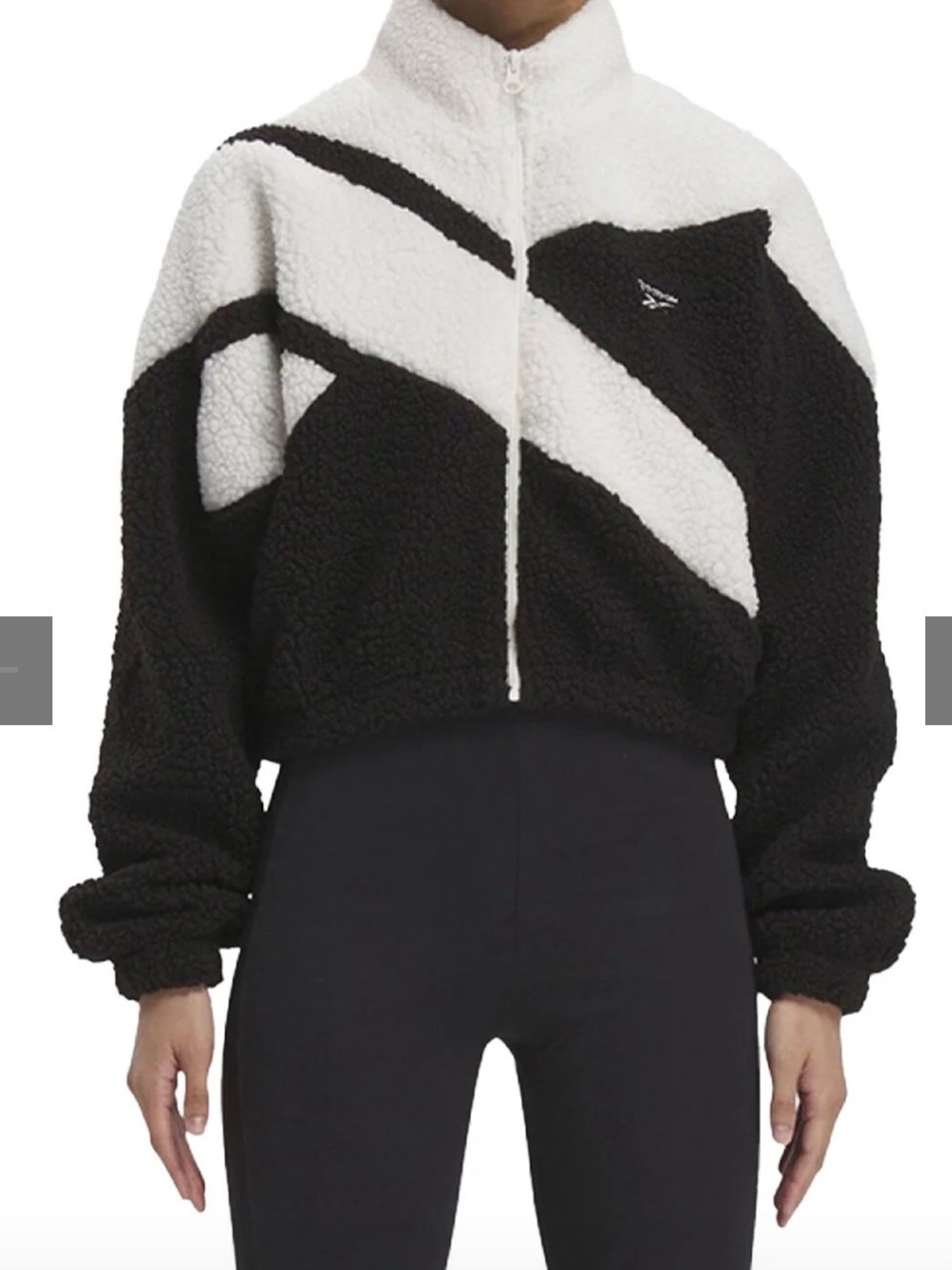 Reebok Women’s CL Winter Sherpa Track-top Colorblock Zip-Up Jacket